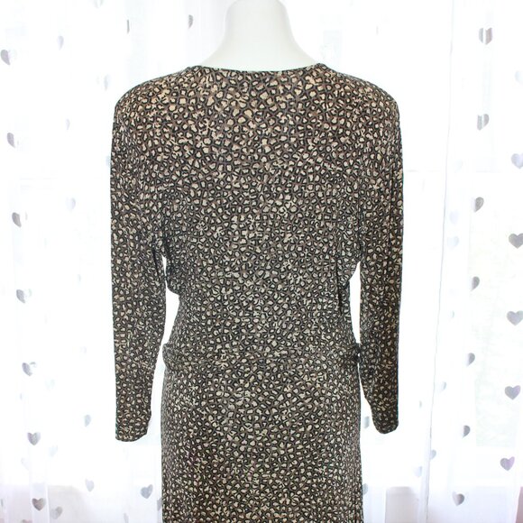 #507 Chico's Travelers Leopard Print Dress Size 2 (12) - Picture 5 of 9
